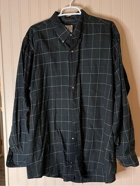 Brooks Brothers Plaid Long Sleeve Button Down Shirt Men’s Size XL